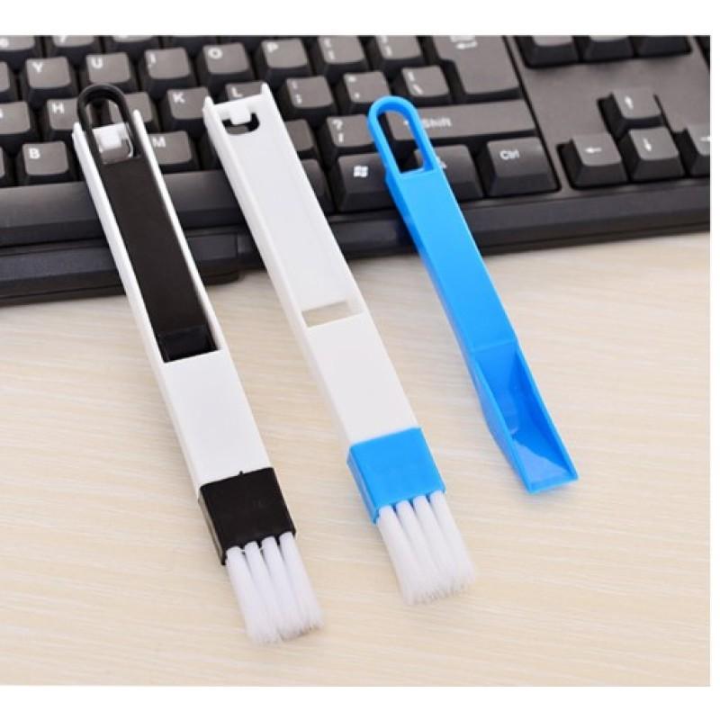 Cepillo de limpieza multifuncional para teclado de puerta y ventana, limpiador de teclado de ranura.
